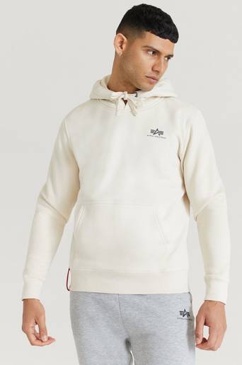 Alpha Industries HOODIE Basic Hoody Small Logo Vit