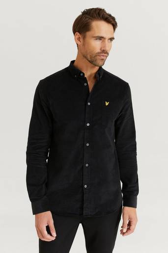 Lyle & Scott Skjorta Baby Cord Shirt Svart