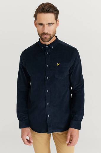 Lyle & Scott Skjorta Baby Cord Shirt Blå