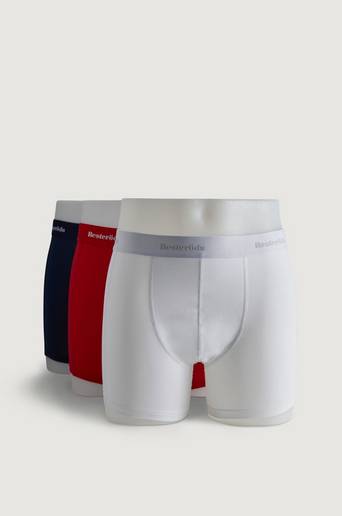 Resteröds Boxershorts Organic Cotton Long Leg 3-pack Blå