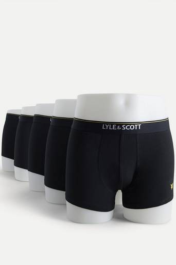 Lyle & Scott Boxerkalsonger Jackson 5-pack trunk Svart