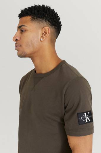 Calvin Klein Jeans T-Shirt Monogram Sleeve Badge Reg Tee Grön