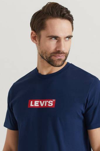 Levi's T-shirt Graphic Tee Boxtab Blå