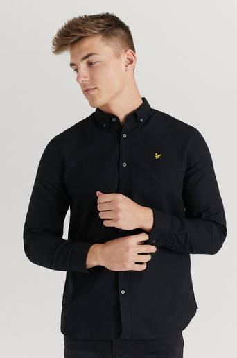 Lyle & Scott Skjorta Cotton Linen Shirt Svart