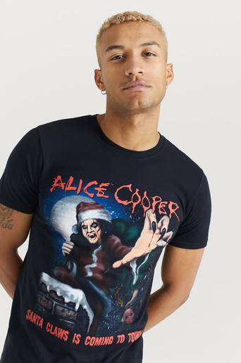 Rock Off T-shirt Alice Cooper Tee Svart