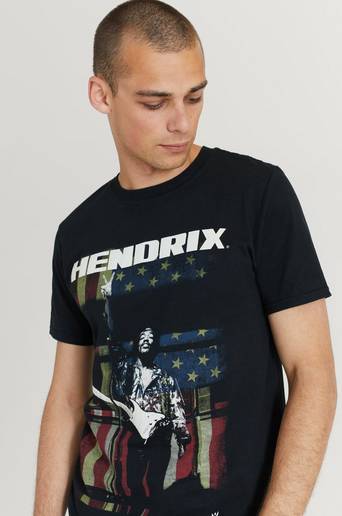 Rock Off T-shirt Jimi Hendrix Tee Svart
