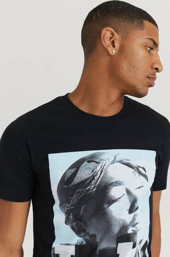 Rock Off T-shirt Tupac Tee Svart