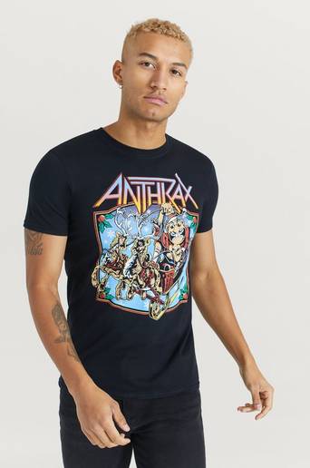 Rock Off T-shirt Anthrax Tee Svart
