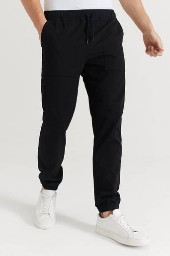 Le Fix Byxor Loose Fit Ripstop Pants Svart