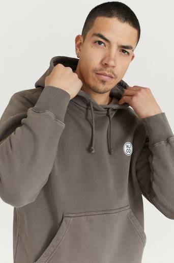 Nudie Jeans Hoodie Franke NJCO Circle Brun