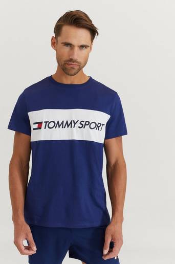 Tommy Hilfiger T-Shirt Colourblock Logo Top Blå