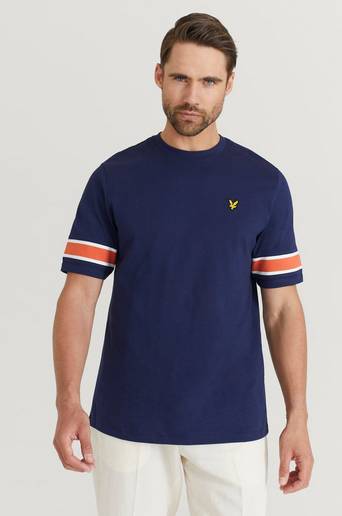 Lyle & Scott T-Shirt Sleeve Rib Insert T-shirt Blå