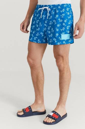 Calvin Klein Underwear Badshorts Short Drawstring-Print Blå