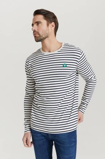 Wood Wood Långärmad T-shirt Mel Long Sleeve Vit