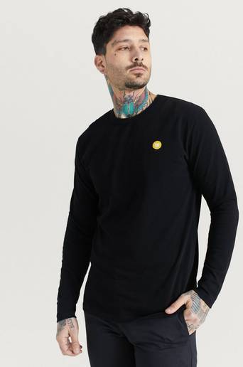 Wood Wood Långärmad T-shirt Mel Long Sleeve Svart