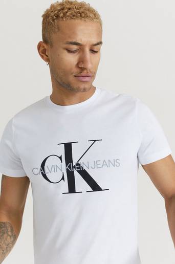 Calvin Klein Jeans T-Shirt Iconic Monogram SS Slim Tee Vit