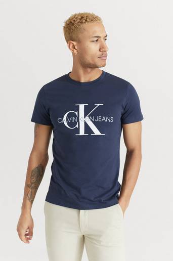Calvin Klein Jeans T-Shirt Iconic Monogram SS Slim Tee Blå