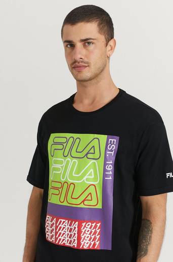 FILA T-Shirt Men Caradoc Dropped Shoulder Tee Svart