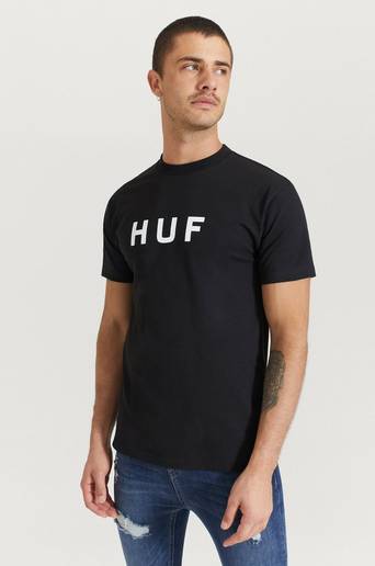 HUF T-Shirt Essentials OG Logo S/S TEE Svart