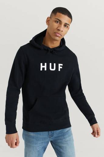 HUF Hoodie Essentials OG Logo P/O Hoodie Svart
