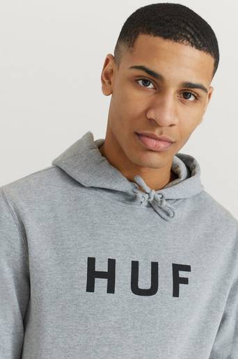 HUF Hoodie Essentials OG Logo P/O Hoodie Grå