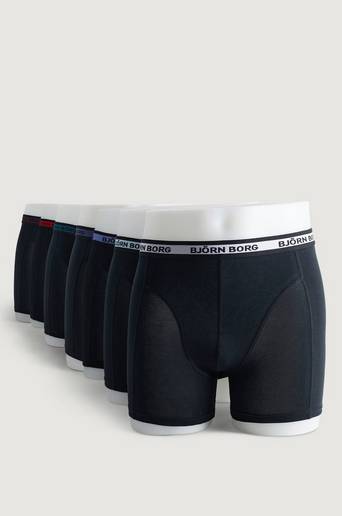 Björn Borg 7-Pack Boxerkalsonger Shorts Sammy Seasonal Solid Svart