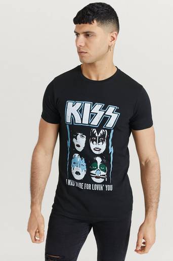 Rock Off T-Shirt KISS Tee Svart