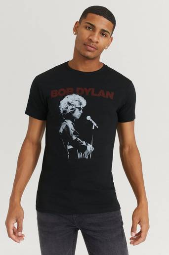 Rock Off T-Shirt Bob Dylan Tee Svart