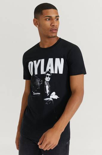 Rock Off T-Shirt Bob Dylan Tee Svart