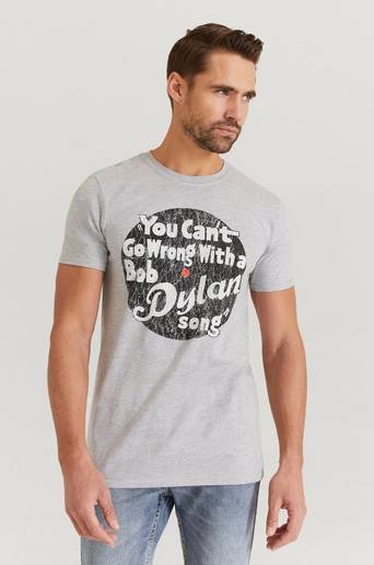 Rock Off T-Shirt Bob Dylan Tee Grå