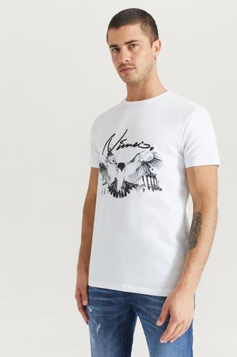 Nimes T-Shirt Aquila Print T-Shirt Vit
