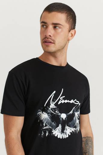 Nimes T-Shirt Aquila Print T-Shirt Svart