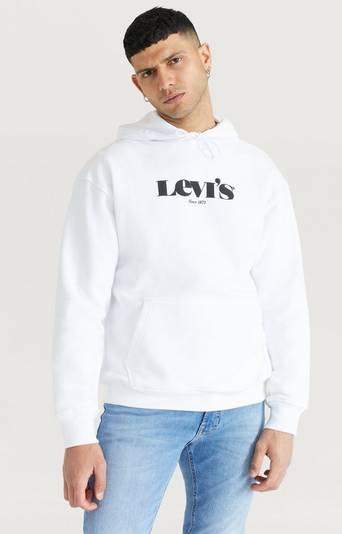 Levi's Huvtröja Relaxed Graphic Hoodie Vit