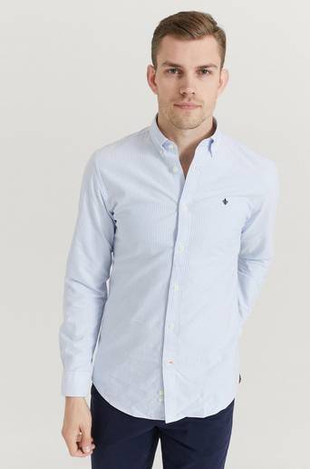 Morris Skjorta Oxford Striped BD Shirt / 55 Light blue / XS Blå