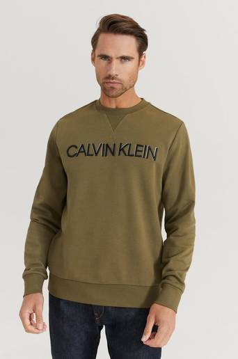 Calvin Klein Sweatshirt 3D Embroidery Logo Sweatshirt Grön