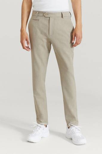 Les Deux Byxor Como Light Herringbone Suit Pants Brun