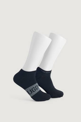 BOSS 2-Pack Strumpor Logo Ancle Socks Svart