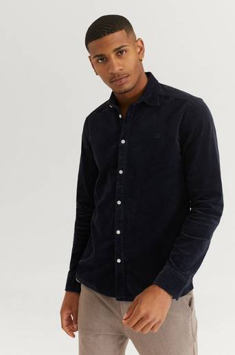 Les Deux Skjorta Felix HW Corduroy Shirt Blå