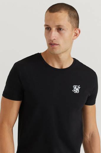 SIKSILK T-Shirt S/S Core Gym Tee Svart