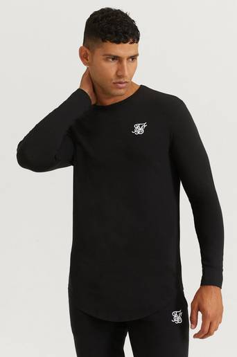 SIKSILK Långärmad T-Shirt L/S Core Gym Tee Svart