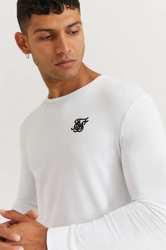 SIKSILK L/S Core Gym Tee Vit