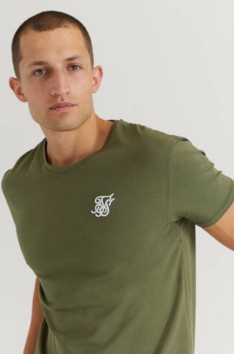 SIKSILK T-Shirt S/S Core Gym Tee Grön
