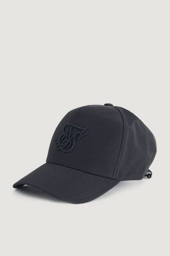 SIKSILK Keps Crushed Nylon Full Trucker Svart