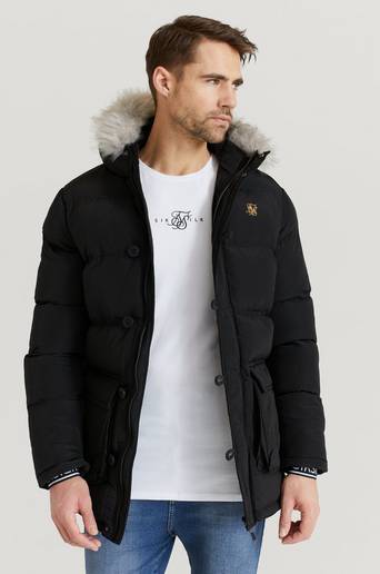 SIKSILK Jacka Rip Stop Puff Parka Svart