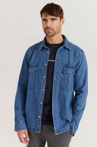 Dr.Denim Jeansskjorta Titus Denim Shirt Blå