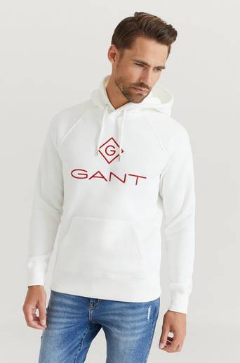 Gant Hoodie D1. Color Lock Up Hoodie Vit