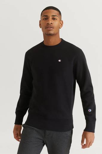 Champion Reverse Weave Sweatshirt Crewneck Sweatshirt Svart