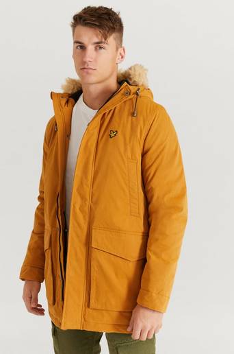 Lyle & Scott Parkas Winter Weight Microfleece Lined Parka Orange