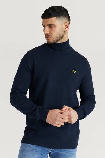 Lyle & Scott Polotröja Roll Neck Jumper Blå