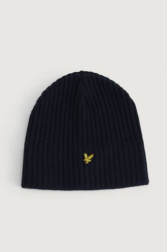 Lyle & Scott Mössa Knitted Ribbed Beanie Blå